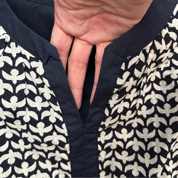 Crewcuts Girl’s Bird Print Navy and White Kids Dress, 100% Cotton, Size 14 - Picture 3 of 11